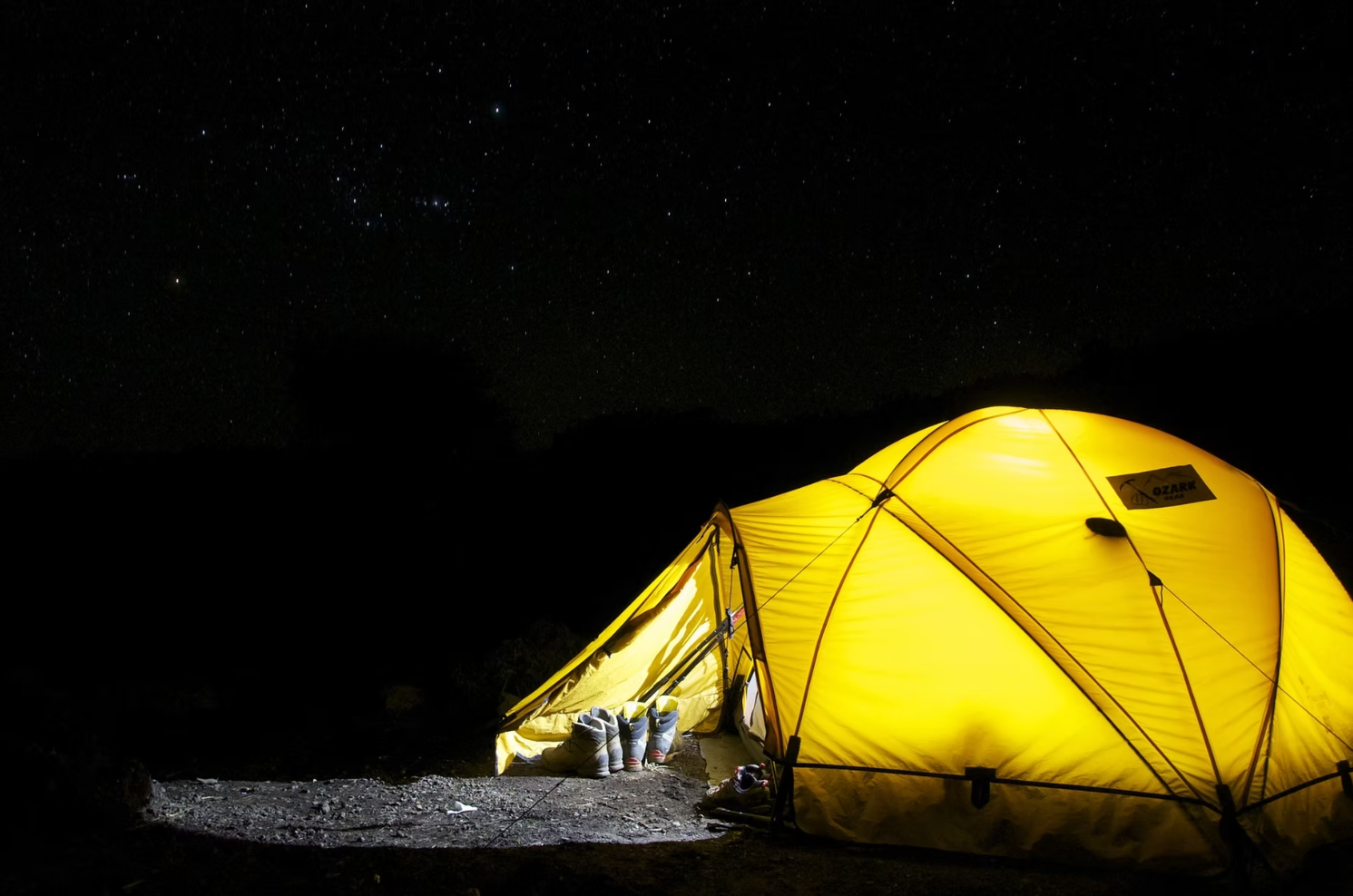 Tent camping under the stars at McIntyre Resort